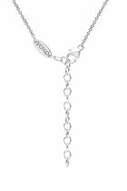 Sleek Necklace, 18k White Gold, Diamond & Pearl